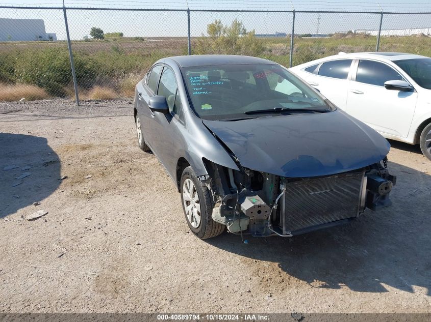 2012 Honda Civic Lx VIN: 2HGFB2F50CH320245 Lot: 40589794