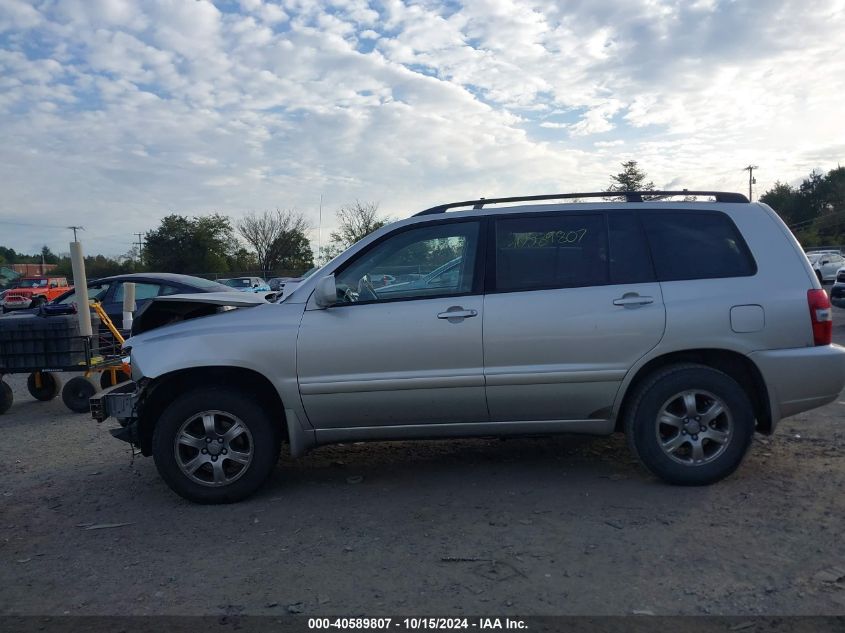 2004 Toyota Highlander V6 VIN: JTEEP21AX40039880 Lot: 40589807