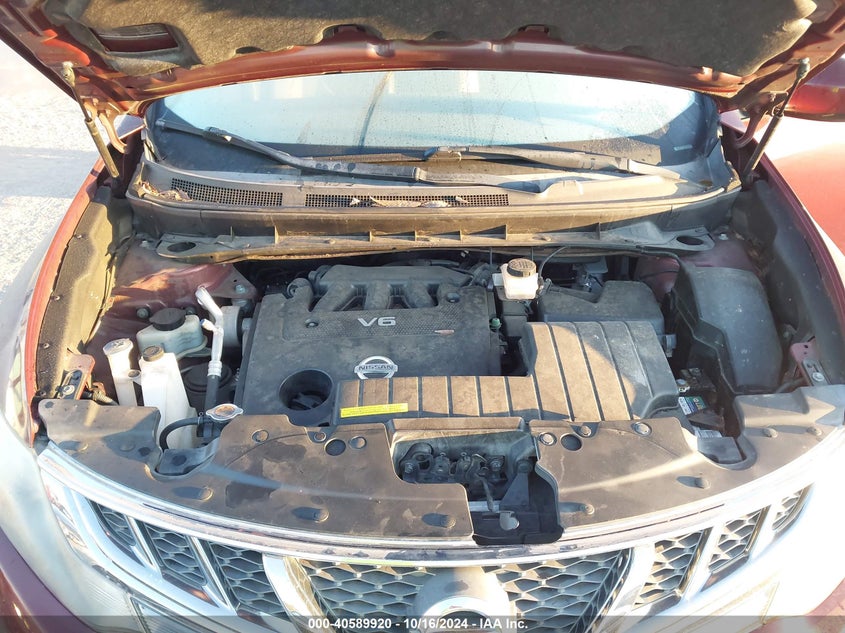 2011 Nissan Murano Sv VIN: JN8AZ1MW6BW162914 Lot: 40589920