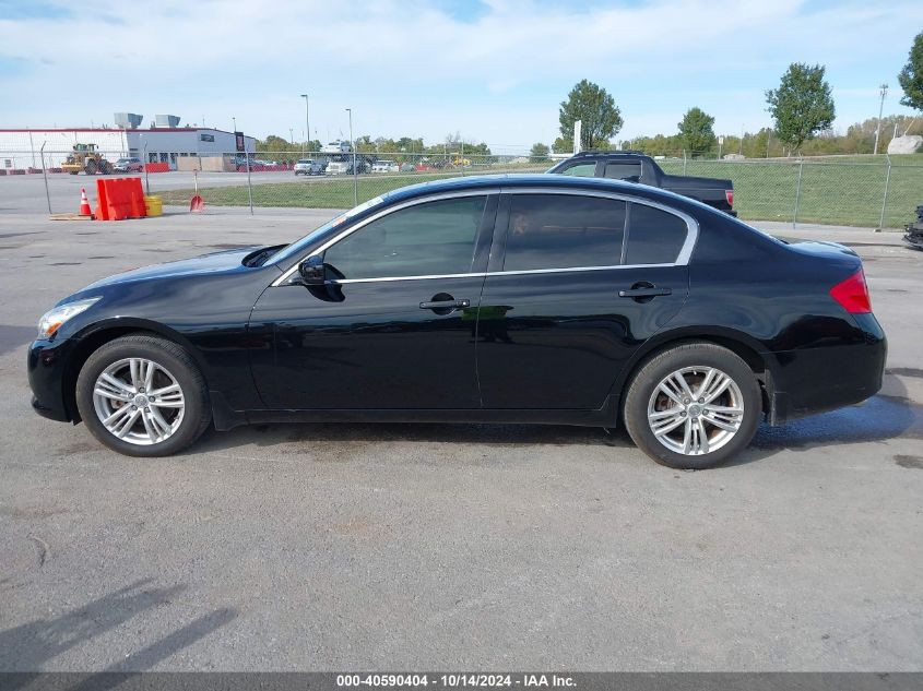 2011 Infiniti G25X VIN: JN1DV6AR3BM650992 Lot: 40590404