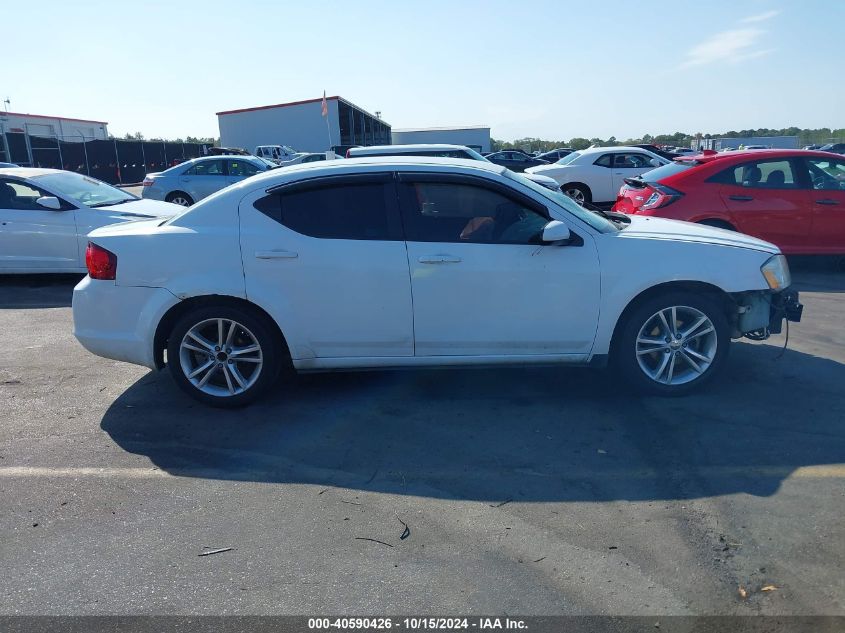 2013 Dodge Avenger Sxt VIN: 1C3CDZCB4DN707523 Lot: 40590426