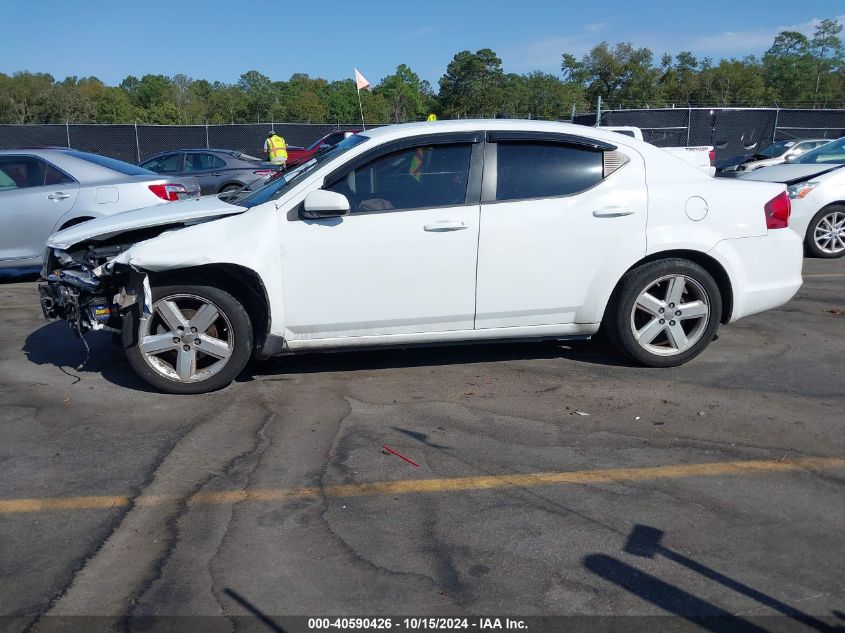 2013 Dodge Avenger Sxt VIN: 1C3CDZCB4DN707523 Lot: 40590426