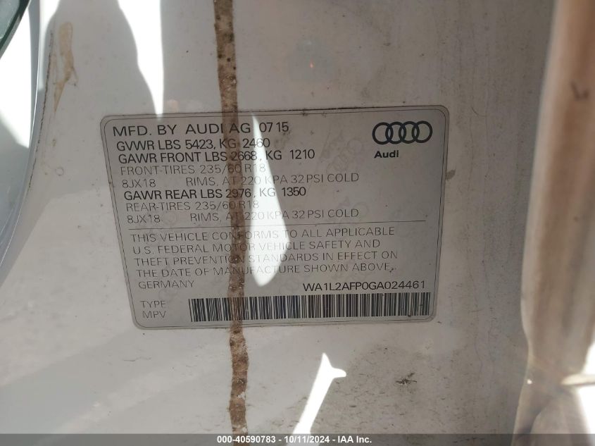 WA1L2AFP0GA024461 2016 Audi Q5 2.0T Premium