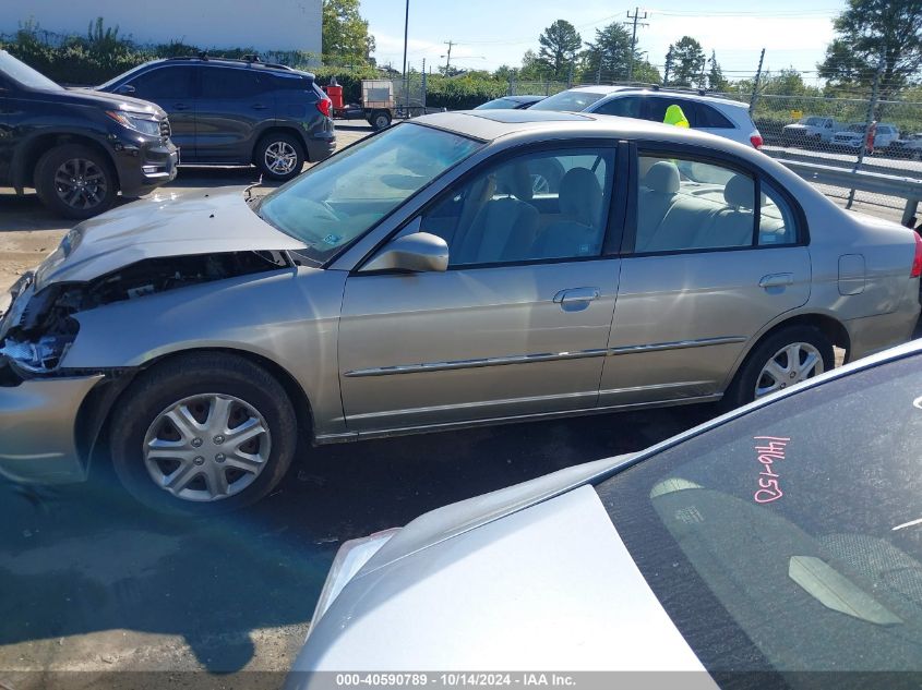 2003 Honda Civic Ex VIN: 2HGES26793H550279 Lot: 40590789