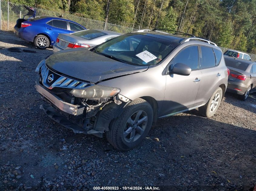 2009 Nissan Murano Sl VIN: JN8AZ18U79W106192 Lot: 40590923