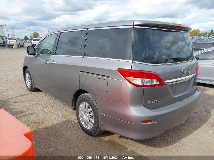 2012 Nissan Quest S VIN: JN8AE2KP1C9051457 Lot: 40591171