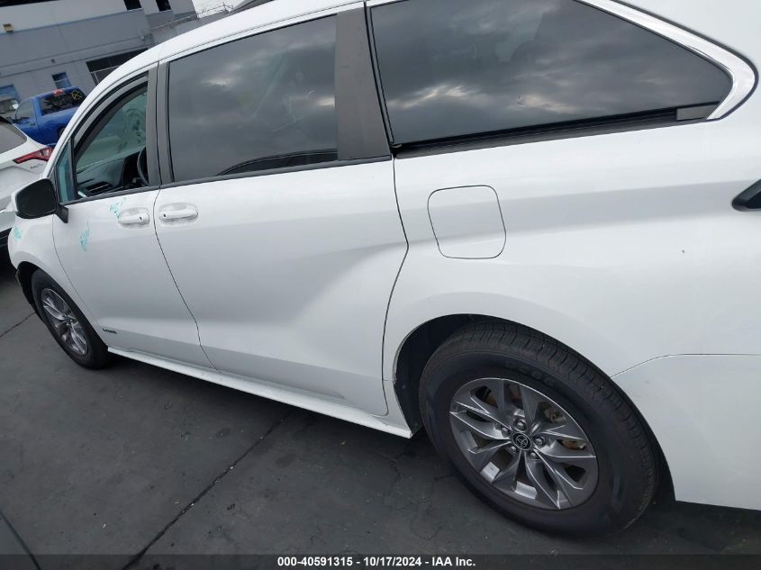 2021 Toyota Sienna Le VIN: 5TDBRKEC7MS014509 Lot: 40591315