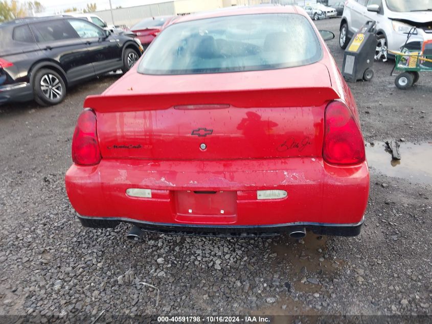 2004 Chevrolet Monte Carlo Supercharged Ss VIN: 2G1WZ121149395581 Lot: 40591798