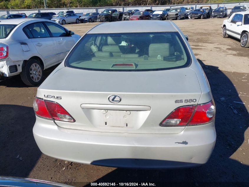 2004 Lexus Es 330 VIN: JTHBA30G545003486 Lot: 40592145