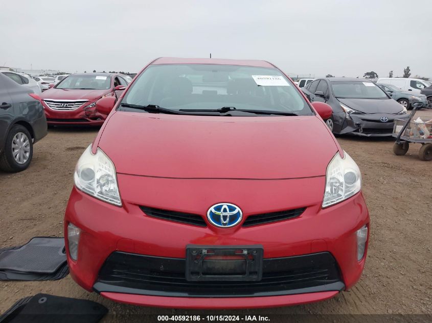 2013 Toyota Prius Three VIN: JTDKN3DU9D1619785 Lot: 40592186