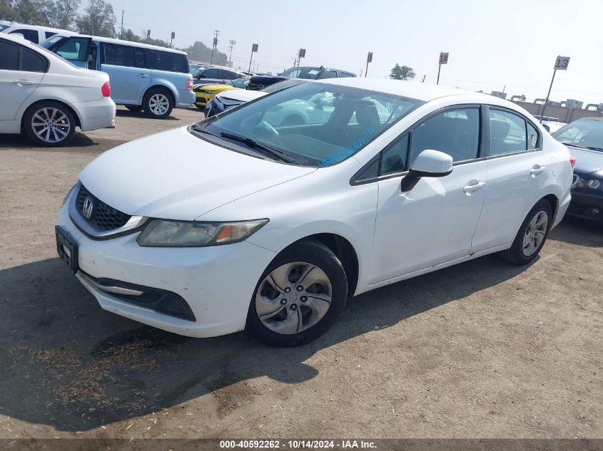 2013 Honda Civic Lx VIN: 19XFB2F54DE270588 Lot: 40592262