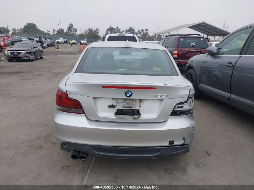 2011 BMW 135I VIN: WBAUC9C5XBVM10165 Lot: 40592338