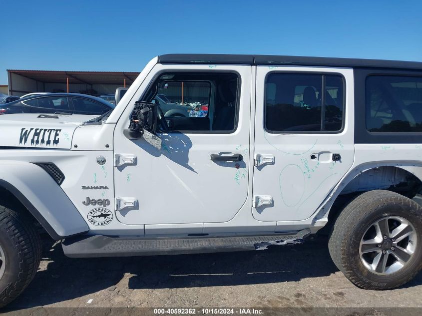 2019 Jeep Wrangler Unlimited Sahara 4X4 VIN: 1C4HJXENXKW596179 Lot: 40592362