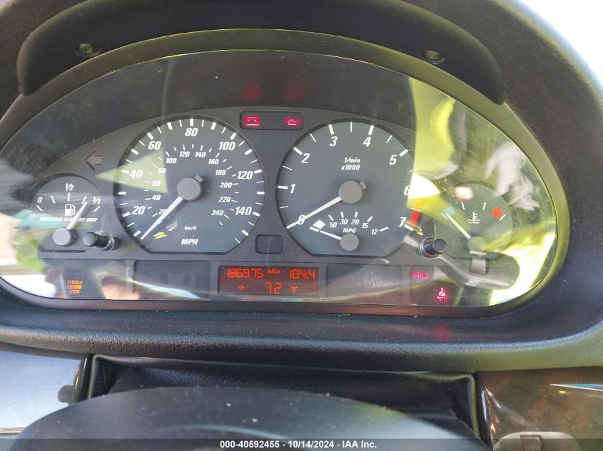 2002 BMW 325Ci VIN: WBABS33462JY43052 Lot: 40592455