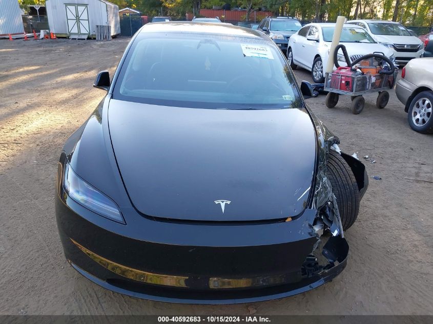 2024 Tesla Model 3 Rear-Wheel Drive VIN: 5YJ3E1EA0RF843569 Lot: 40592683