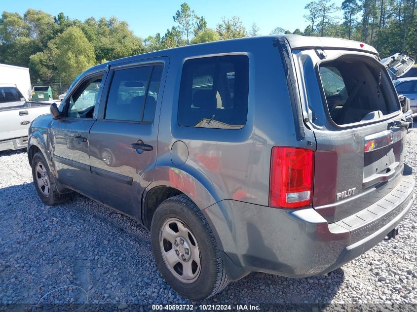 2011 Honda Pilot Lx VIN: 5FNYF3H22BB015399 Lot: 40592732