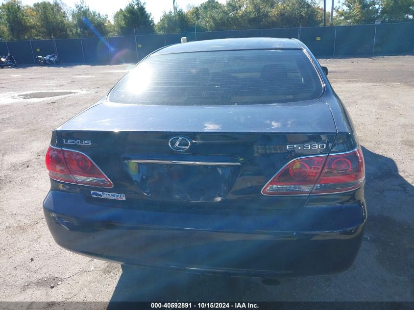 2005 Lexus Es 330 VIN: JTHBA30G155124324 Lot: 40592891