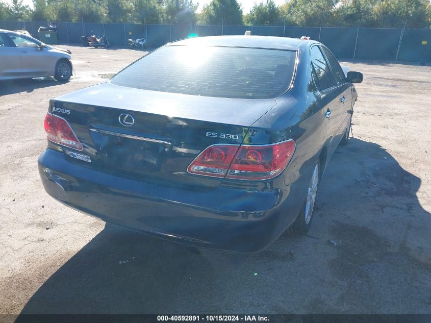 2005 Lexus Es 330 VIN: JTHBA30G155124324 Lot: 40592891