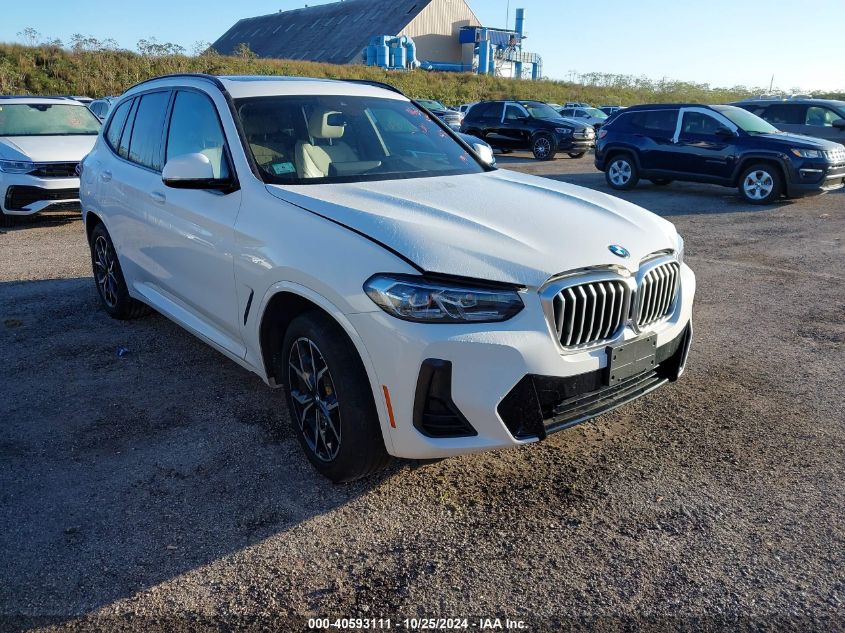 2022 BMW X3 XDRIVE30I - 5UX53DP05N9M66356