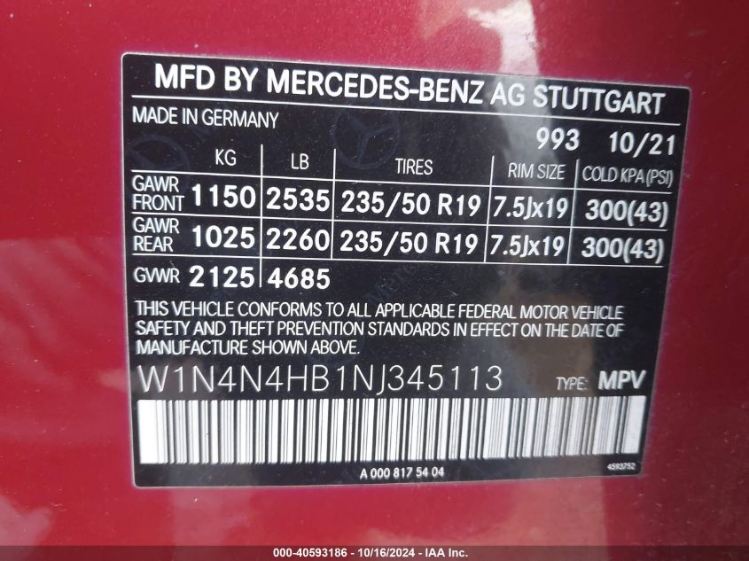 2022 Mercedes-Benz Gla 250 4Matic VIN: W1N4N4HB1NJ345113 Lot: 40593186