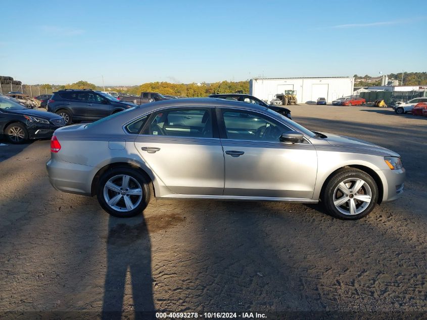 2013 Volkswagen Passat 2.5L Se VIN: 1VWBP7A31DC017610 Lot: 40593278