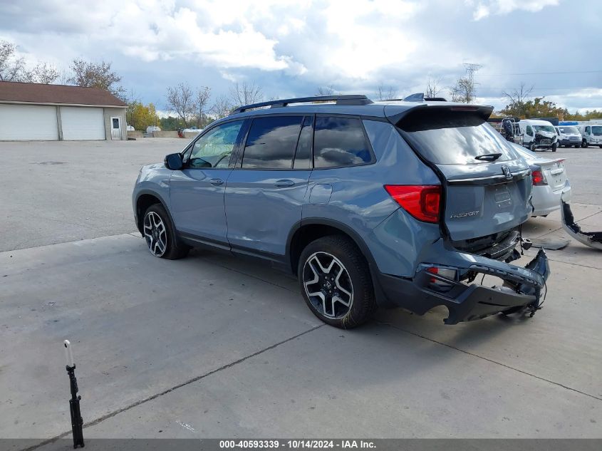 2023 Honda Passport Awd Elite VIN: 5FNYF8H03PB000039 Lot: 40593339