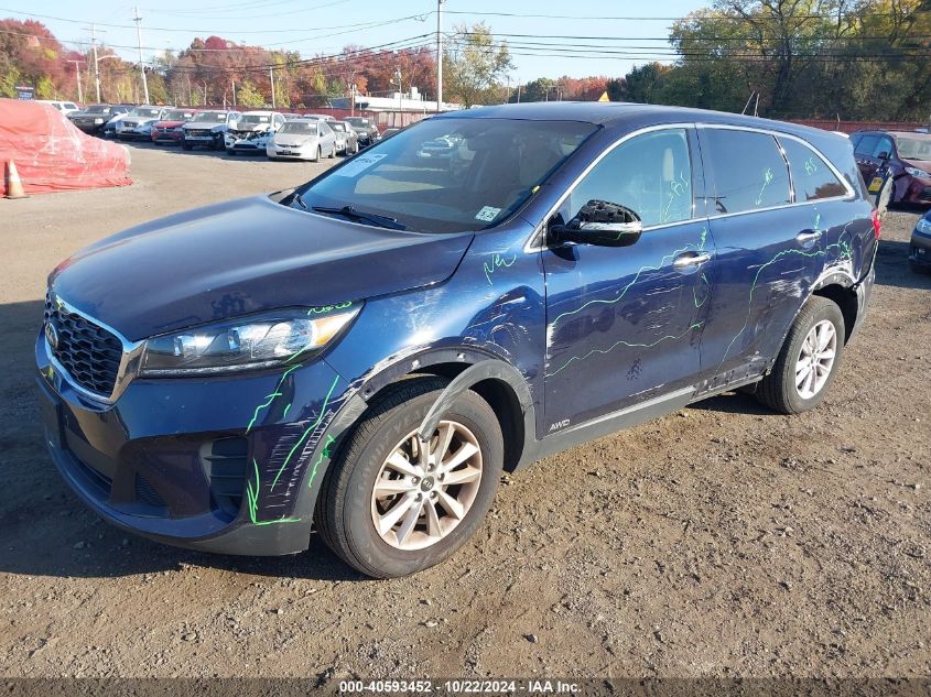 2020 Kia Sorento 2.4L Lx VIN: 5XYPGDA34LG625378 Lot: 40593452