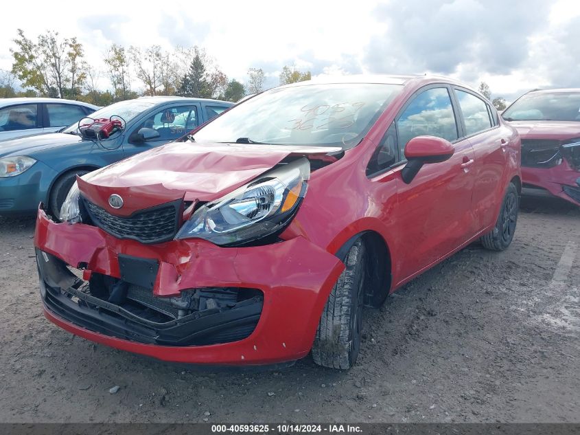 2012 Kia Rio Lx VIN: KNADM4A33C6077367 Lot: 40593625