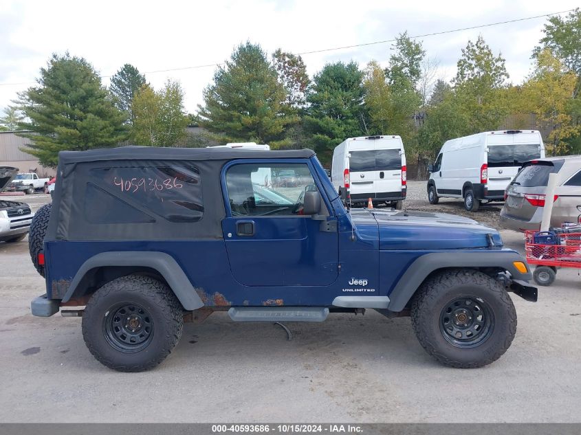 2004 Jeep Wrangler Unlimited VIN: 1J4FA49SX4P787436 Lot: 40593686