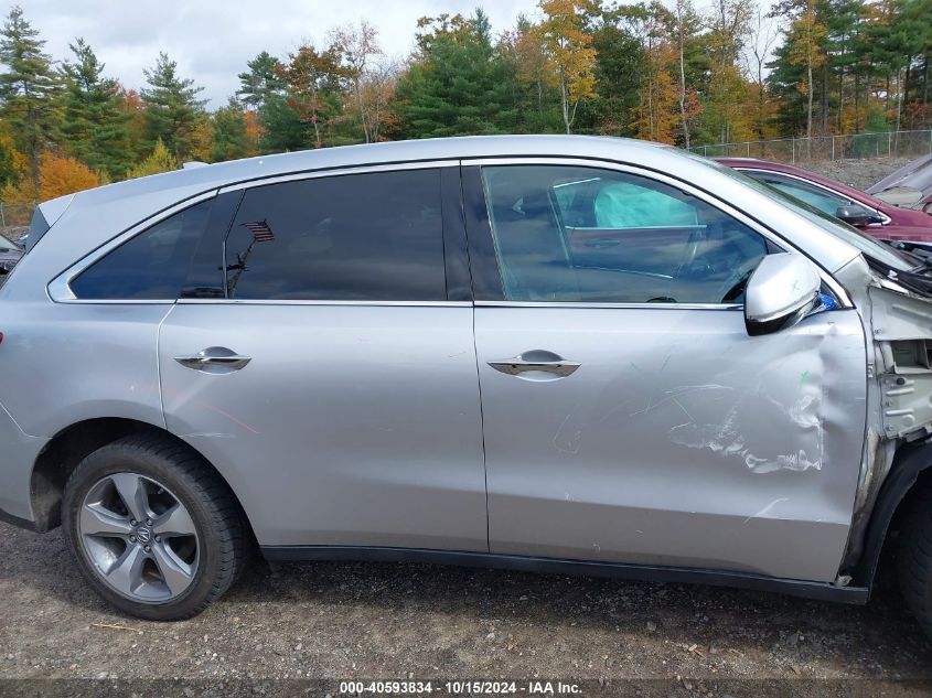 2014 Acura Mdx VIN: 5FRYD4H26EB016389 Lot: 40593834