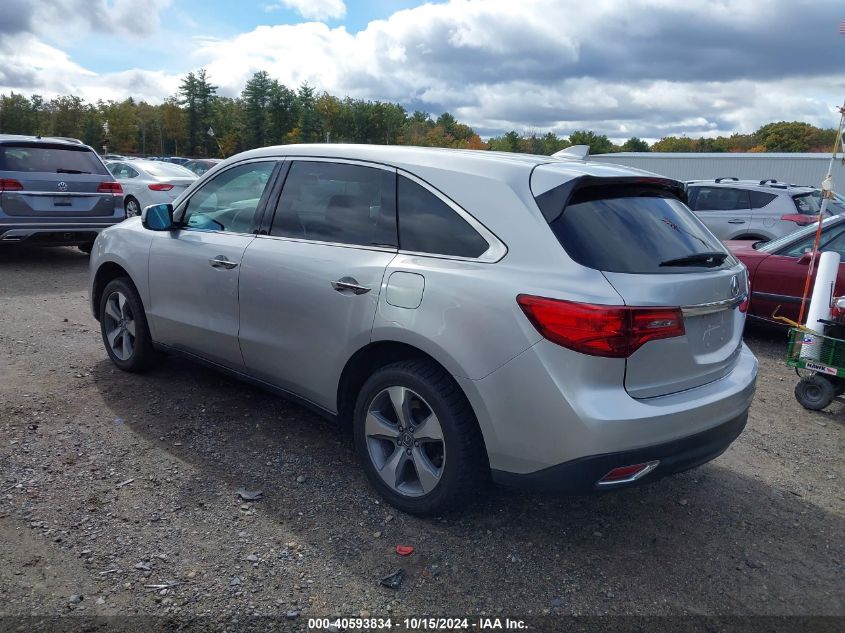 2014 Acura Mdx VIN: 5FRYD4H26EB016389 Lot: 40593834