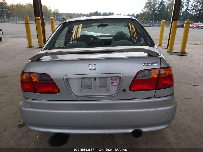 1999 Honda Civic Value Package VIN: 2HGEJ6619XH516189 Lot: 40593867