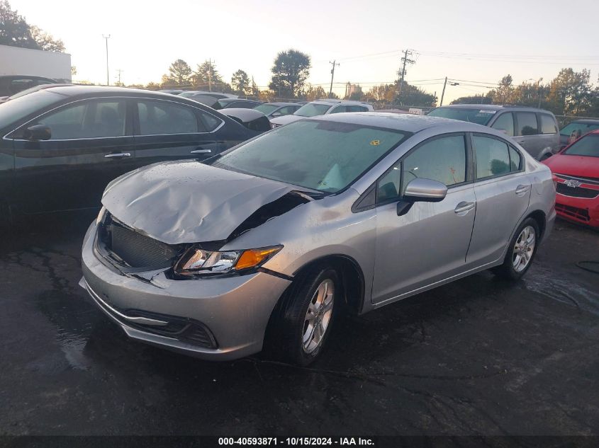 2014 Honda Civic Lx VIN: 2HGFB2F58EH525217 Lot: 40593871