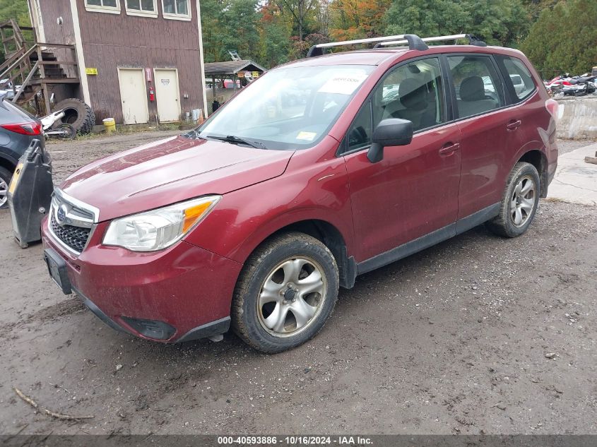 2015 Subaru Forester 2.5I VIN: JF2SJAAC7FH826652 Lot: 40593886