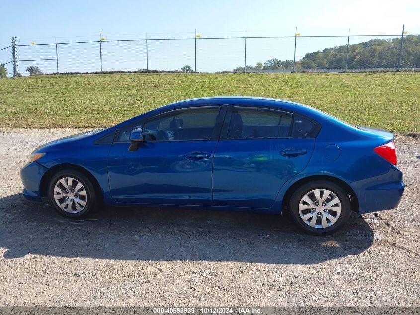 2012 Honda Civic Lx VIN: 2HGFB2F5XCH513065 Lot: 40593939