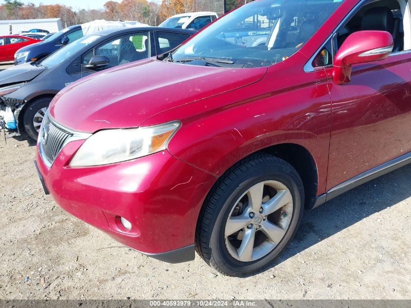 2010 Lexus Rx 350 VIN: JTJBK1BA3A2400961 Lot: 40593979