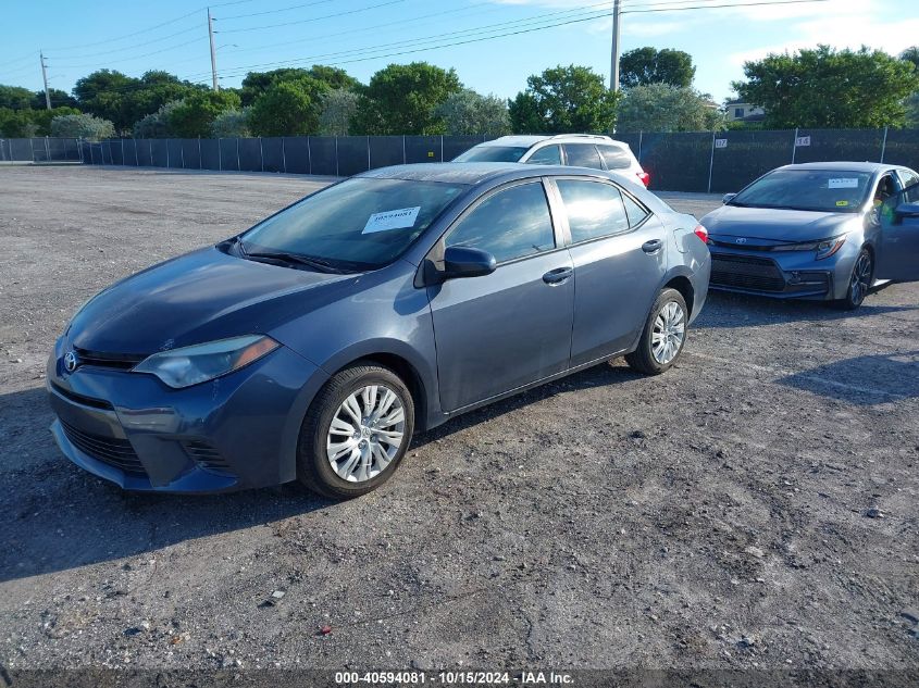 2016 Toyota Corolla Le VIN: 5YFBURHE0GP381110 Lot: 40594081