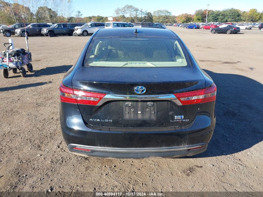 2016 Toyota Avalon Hybrid/Plus/Xle Prem/Ltd VIN: 4T1BD1EB4GU054011 Lot: 40594117