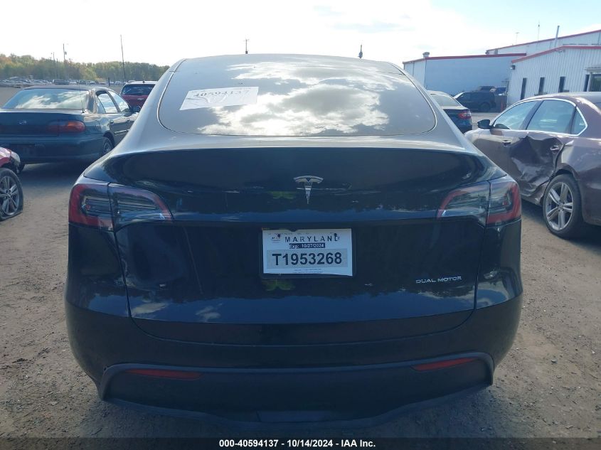 2024 Tesla Model Y Long Range Dual Motor All-Wheel Drive VIN: 7SAYGDEE1RA322705 Lot: 40594137