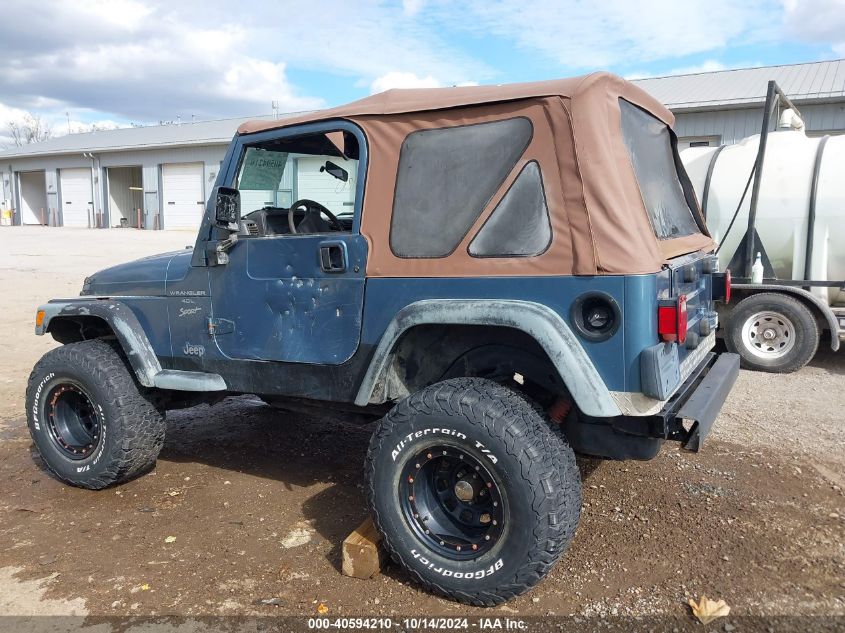 1999 Jeep Wrangler Sport VIN: 1J4FY19S3XP413619 Lot: 40594210