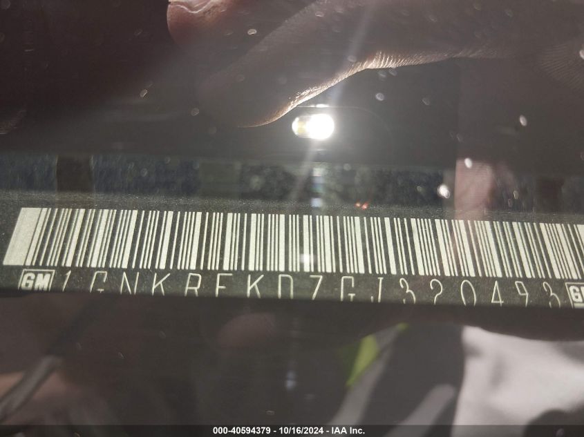 2016 Chevrolet Traverse Ls VIN: 1GNKRFKD7GJ320493 Lot: 40594379