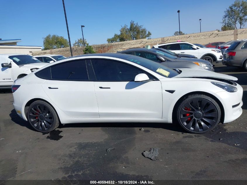 2022 Tesla Model 3 Performance Dual Motor All-Wheel Drive VIN: 5YJ3E1EC6NF204141 Lot: 40594532