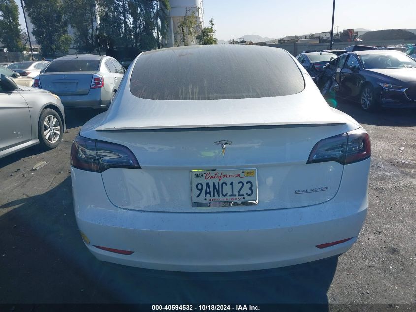 2022 Tesla Model 3 Performance Dual Motor All-Wheel Drive VIN: 5YJ3E1EC6NF204141 Lot: 40594532