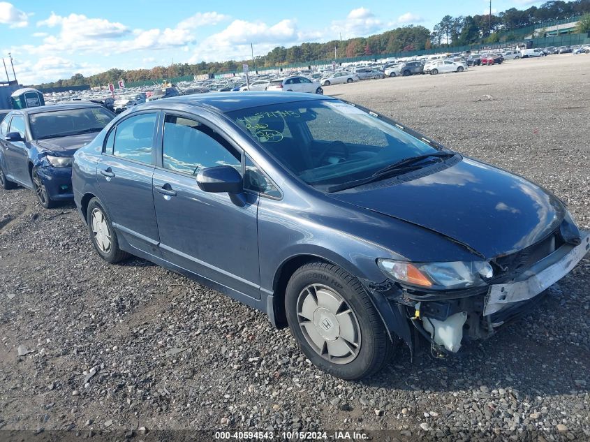 2008 Honda Civic Hybrid VIN: JHMFA36278S017345 Lot: 40594543