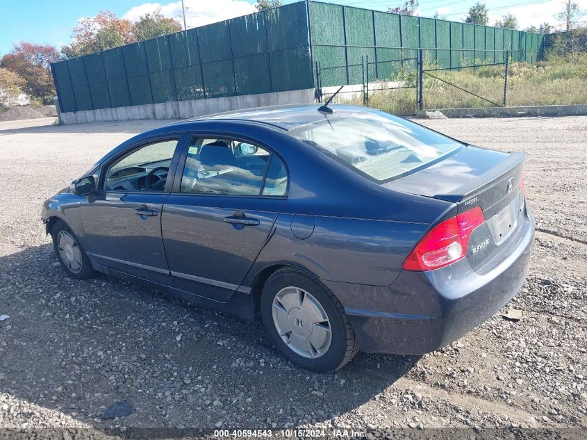 2008 Honda Civic Hybrid VIN: JHMFA36278S017345 Lot: 40594543