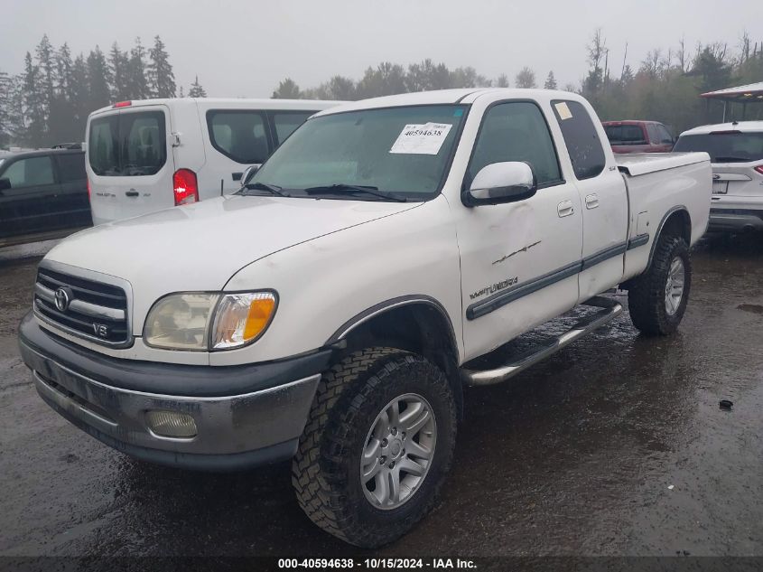 2001 Toyota Tundra Sr5 V8 VIN: 5TBRT34161S142864 Lot: 40594638