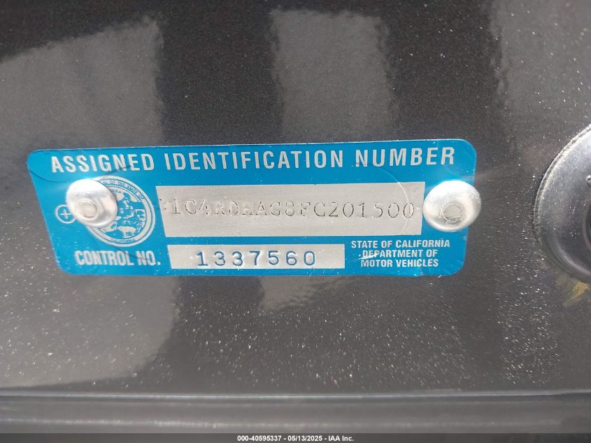 2015 Dodge Durango Limited VIN: 1C4RDHDG4FC239253 Lot: 40595337