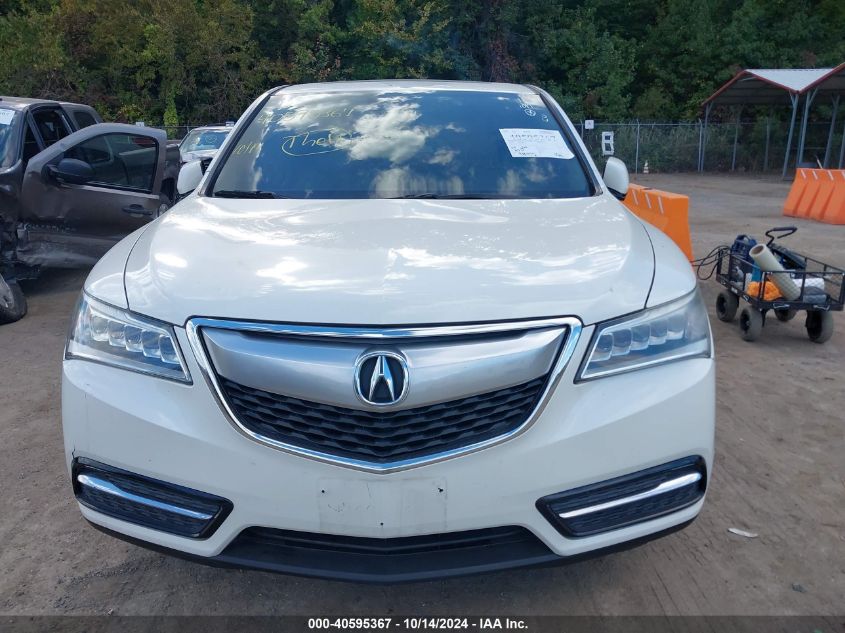 2016 Acura Mdx Technology Acurawatch Plus Packages/Technology Package VIN: 5FRYD4H45GB051557 Lot: 40595367