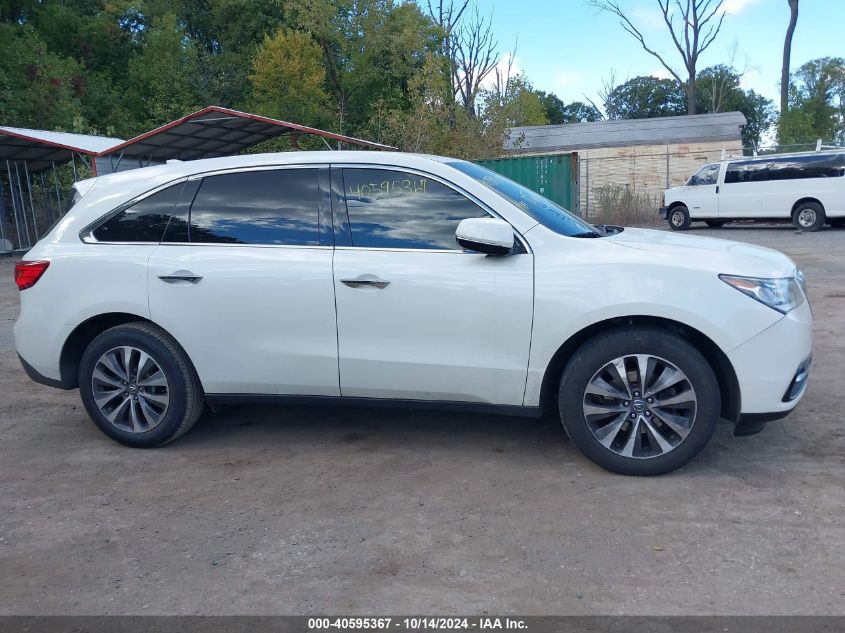 2016 Acura Mdx Technology Acurawatch Plus Packages/Technology Package VIN: 5FRYD4H45GB051557 Lot: 40595367