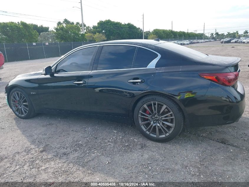 2019 Infiniti Q50 3.0T Red Sport 400 VIN: JN1FV7APXKM780152 Lot: 40595408